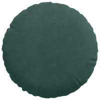 Produktbild för Sittkuddar 2 pcs Mörkgrön Ø30 x 13 cm Sammet