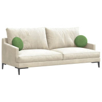 Produktbild för Sittkuddar 2 pcs Ljusgrön Ø30 x 13 cm Sammet