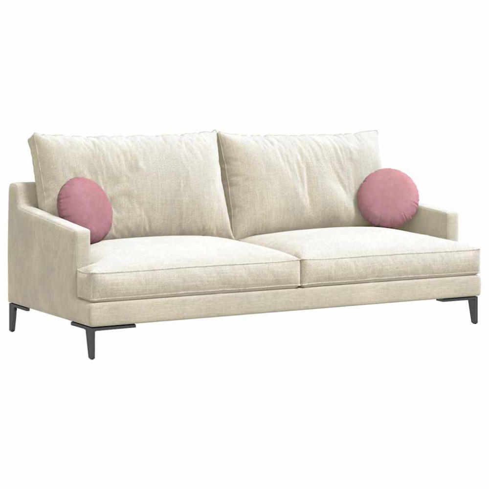 Produktbild för Sittkuddar 2 pcs Rosa Ø30 x 13 cm Sammet