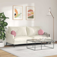 Produktbild för Sittkuddar 2 pcs Rosa Ø30 x 13 cm Sammet