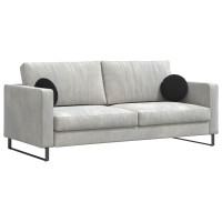 Produktbild för Sittkuddar 2 pcs Svart Ø30 x 13 cm Sammet