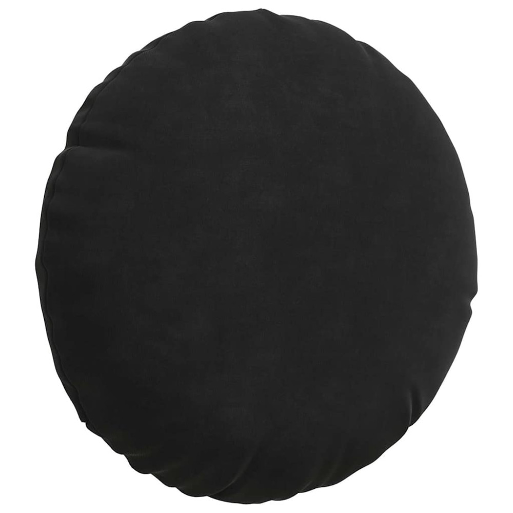 Produktbild för Sittkuddar 2 pcs Svart Ø30 x 13 cm Sammet