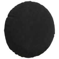 Produktbild för Sittkuddar 2 pcs Svart Ø30 x 13 cm Sammet