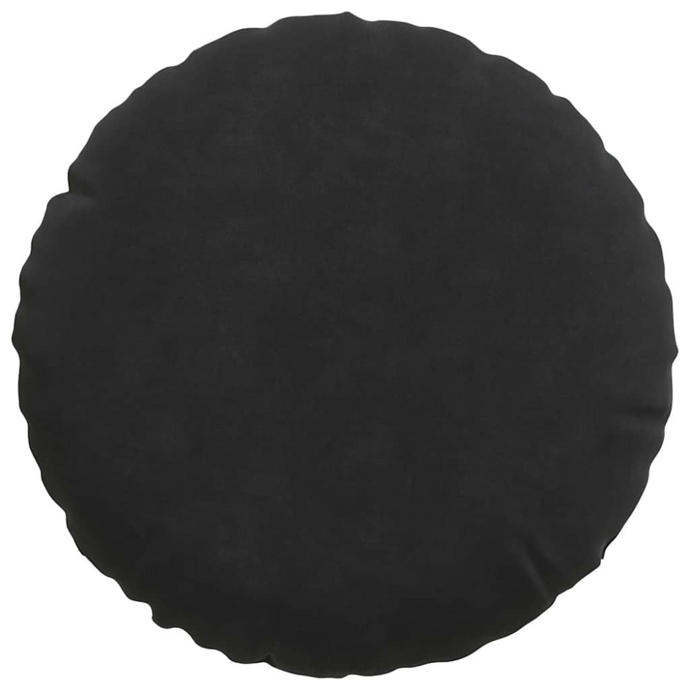 Produktbild för Sittkuddar 2 pcs Svart Ø30 x 13 cm Sammet