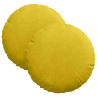 Produktbild för Sittkuddar 2 pcs Gul Ø30 x 13 cm Sammet