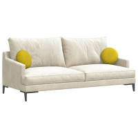 Produktbild för Sittkuddar 2 pcs Gul Ø30 x 13 cm Sammet