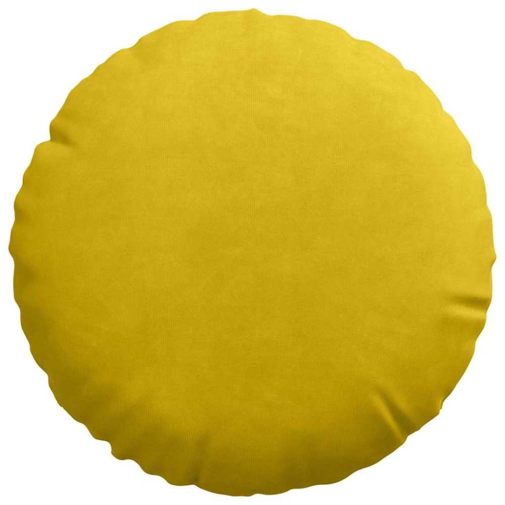 Produktbild för Sittkuddar 2 pcs Gul Ø30 x 13 cm Sammet