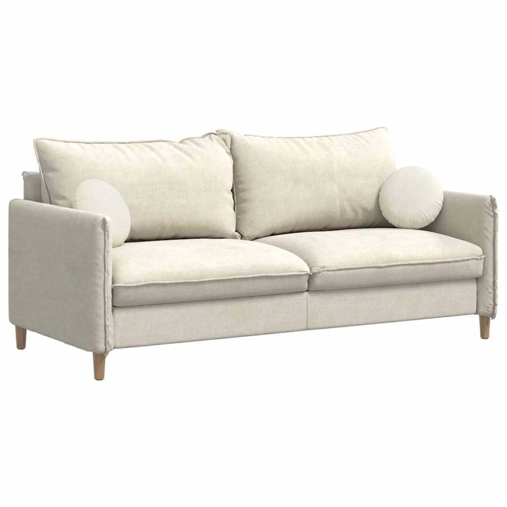 Produktbild för Sittkuddar 2 pcs Kräm Ø30 x 13 cm Sammet