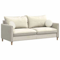 Produktbild för Sittkuddar 2 pcs Kräm Ø30 x 13 cm Sammet