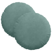 Produktbild för Sittkuddar 2 pcs Havgrön Ø30 x 13 cm Sammet