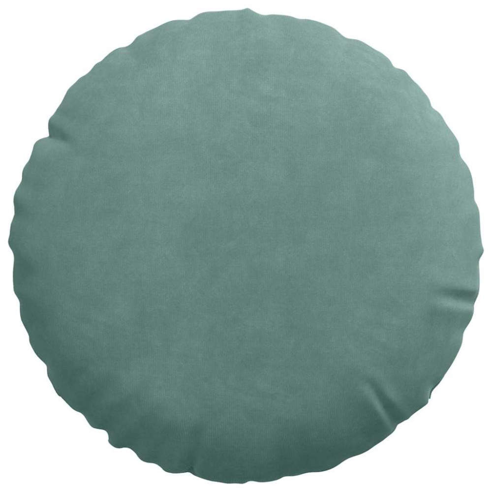 Produktbild för Sittkuddar 2 pcs Havgrön Ø30 x 13 cm Sammet