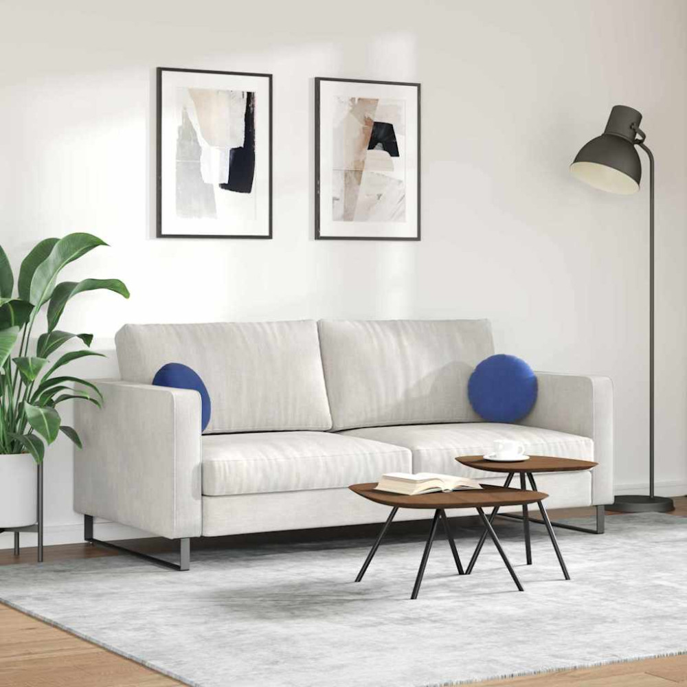 Produktbild för Sittkuddar 2 pcs Polisblå Ø30 x 13 cm Sammet