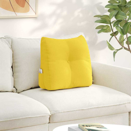 vidaXL Ryggkudde Ljusgul 45 x 24 x 50 cm tyg