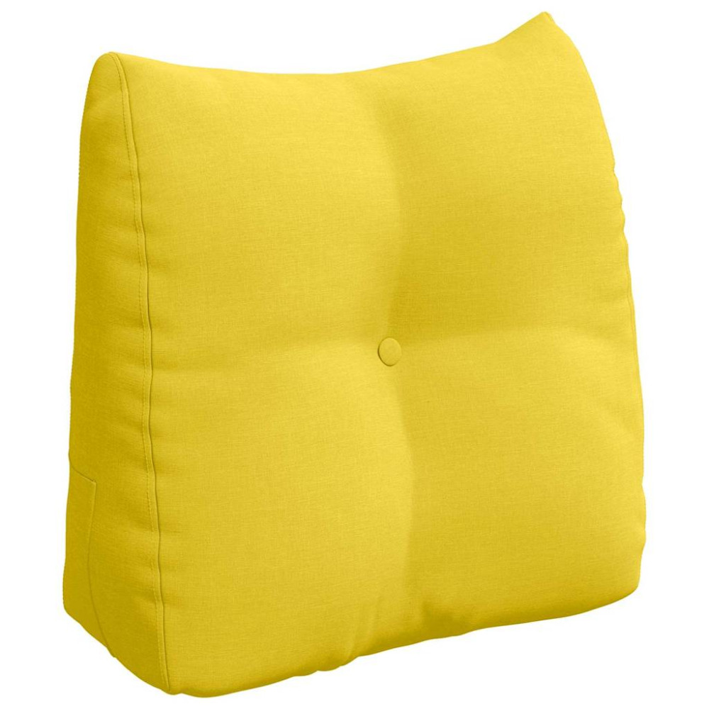 Produktbild för Ryggkudde Ljusgul 45 x 24 x 50 cm tyg