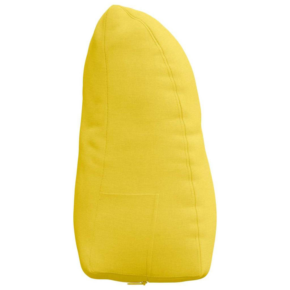 Produktbild för Ryggkudde Ljusgul 45 x 24 x 50 cm tyg