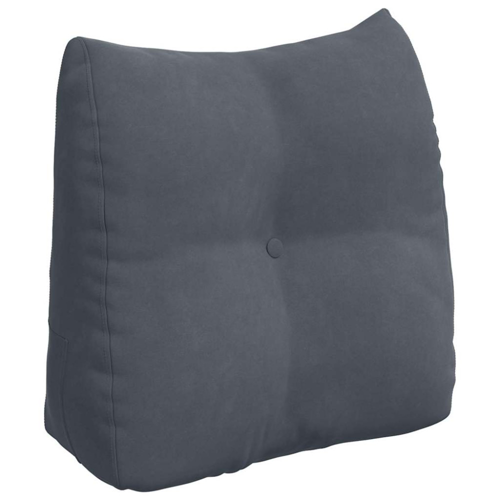 Produktbild för Ryggkudde Mörkgrå 45 x 24 x 50 cm Sammet