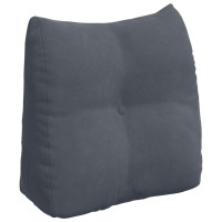 Produktbild för Ryggkudde Mörkgrå 45 x 24 x 50 cm Sammet