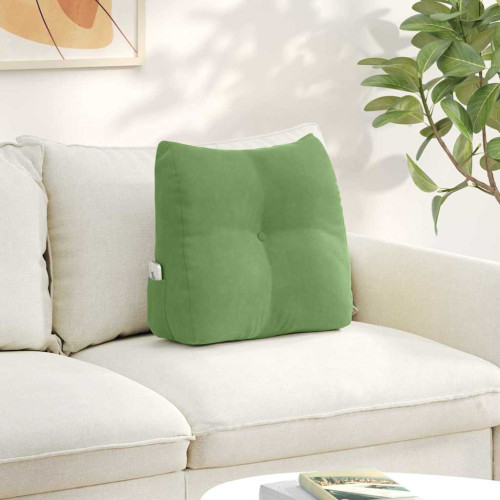 vidaXL Ryggkudde Ljusgrön 45 x 24 x 50 cm Sammet