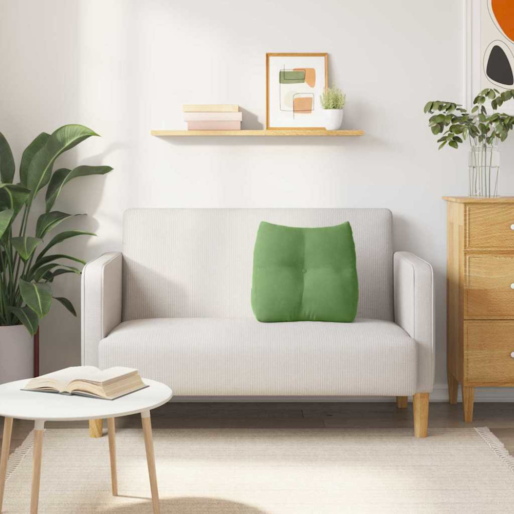 Produktbild för Ryggkudde Ljusgrön 45 x 24 x 50 cm Sammet