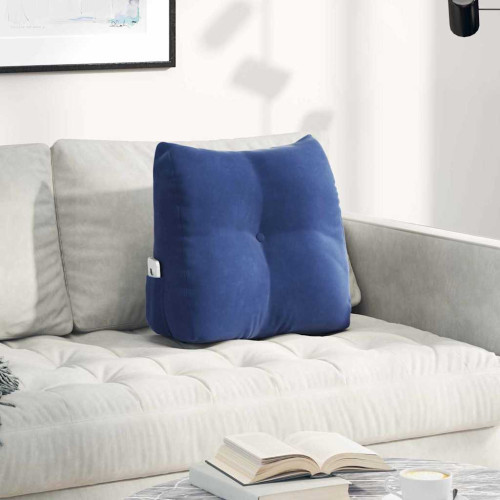 vidaXL Ryggkudde Polisblå 45 x 24 x 50 cm Sammet