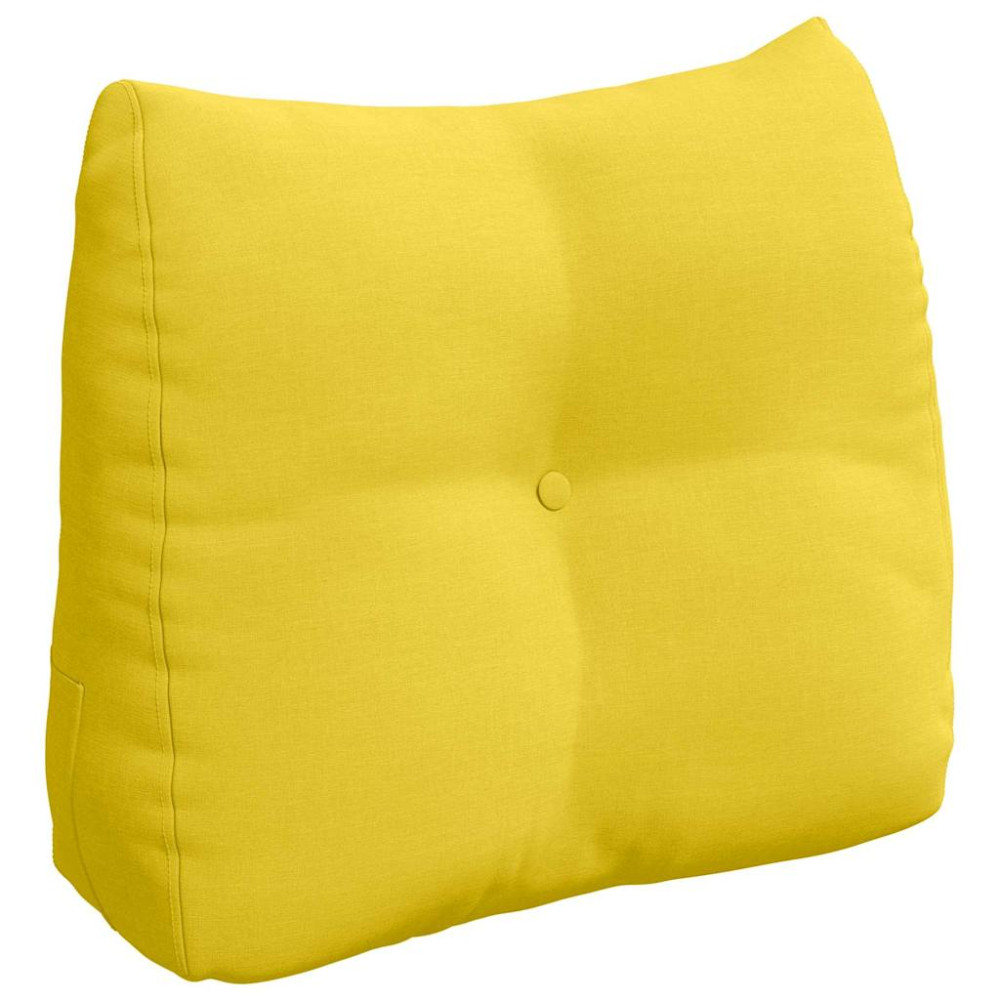 Produktbild för Ryggkudde Ljusgul 60 x 24 x 50 cm tyg