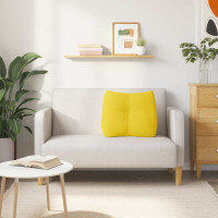 Produktbild för Ryggkudde Ljusgul 60 x 24 x 50 cm tyg