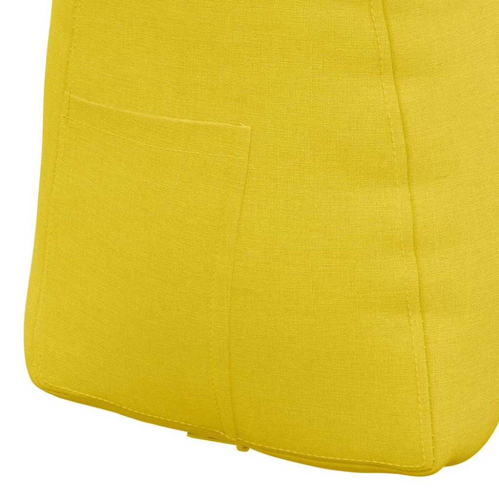 Produktbild för Ryggkudde Ljusgul 60 x 24 x 50 cm tyg