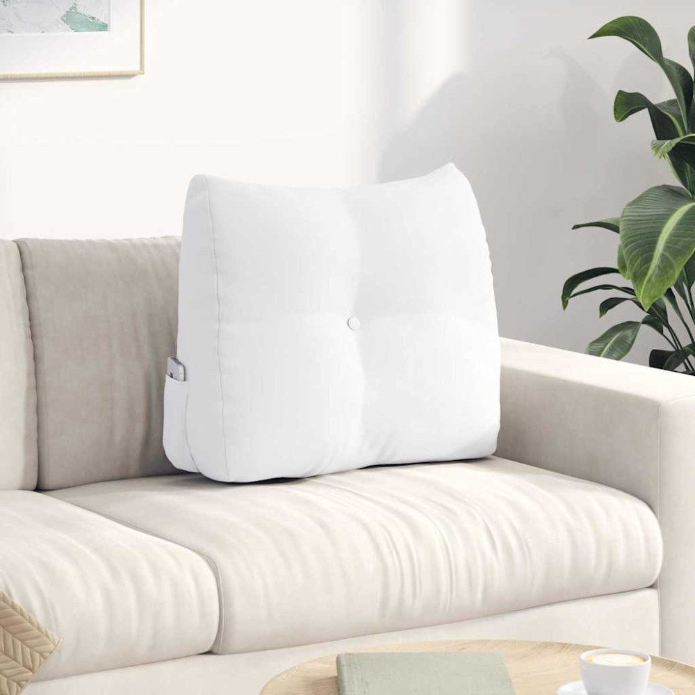 Produktbild för Ryggkudde Vit 60 x 24 x 50 cm tyg