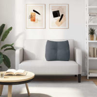 Produktbild för Ryggkudde Mörkgrå 60 x 24 x 50 cm Sammet