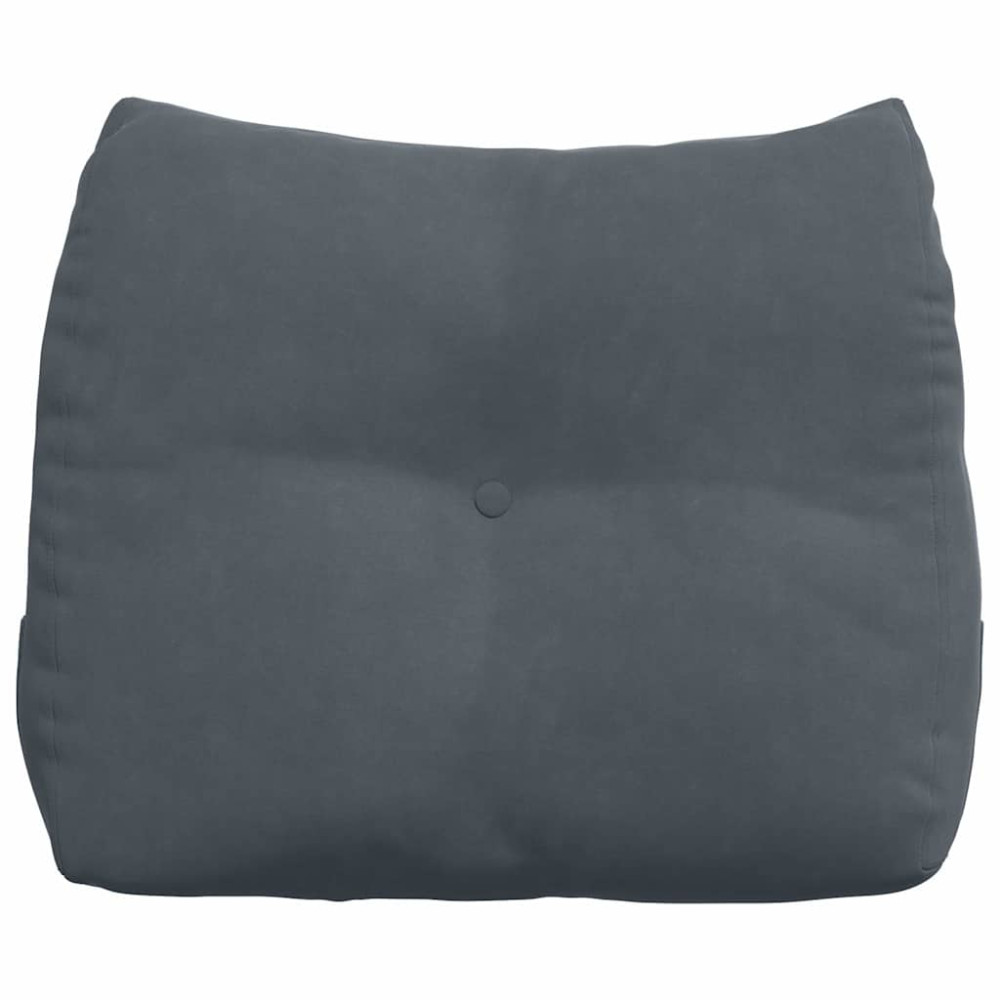 Produktbild för Ryggkudde Mörkgrå 60 x 24 x 50 cm Sammet