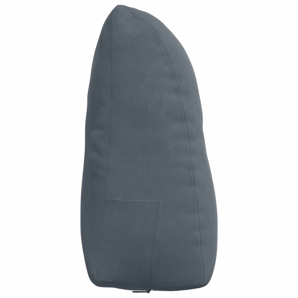 Produktbild för Ryggkudde Mörkgrå 60 x 24 x 50 cm Sammet