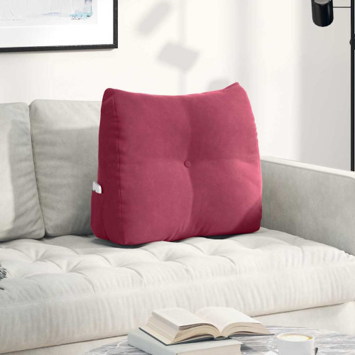 vidaXL Ryggkudde Vinröd 60 x 24 x 50 cm Sammet