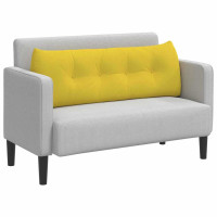 Produktbild för Ryggkudde Ljusgul 140 x 24 x 50 cm tyg