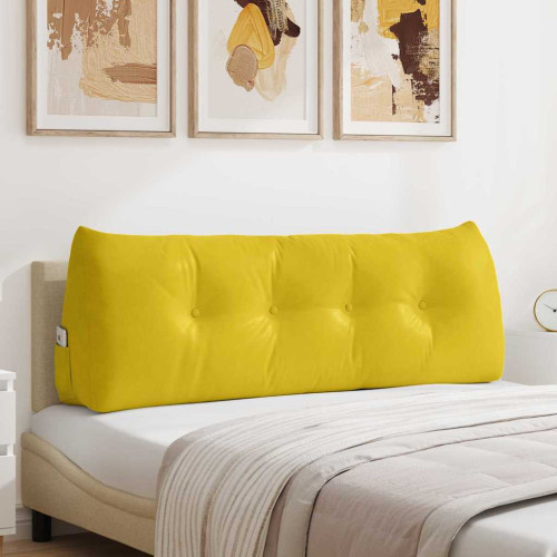 vidaXL Ryggkudde Gul 140 x 24 x 50 cm Sammet