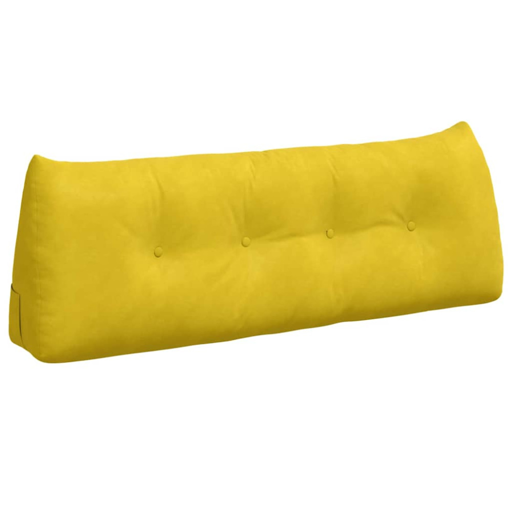 Produktbild för Ryggkudde Gul 140 x 24 x 50 cm Sammet