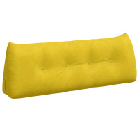 Produktbild för Ryggkudde Gul 140 x 24 x 50 cm Sammet