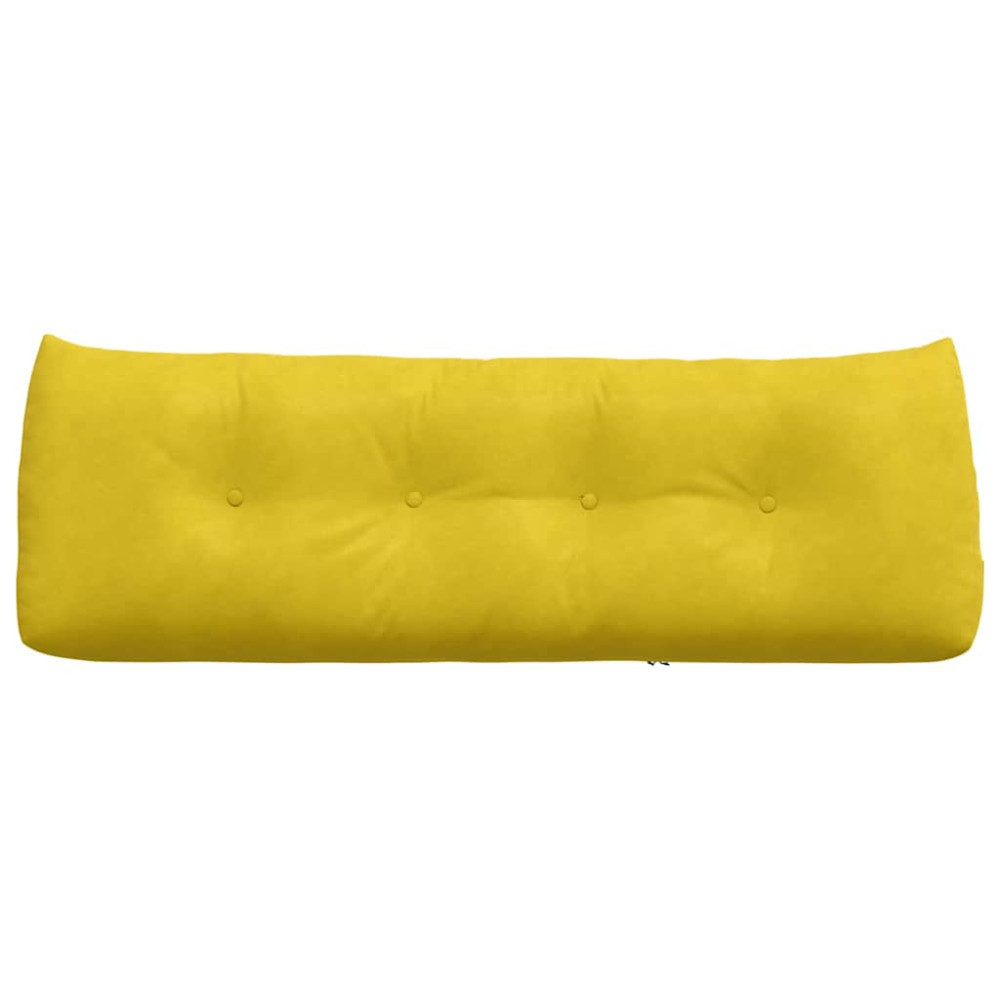 Produktbild för Ryggkudde Gul 140 x 24 x 50 cm Sammet