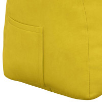 Produktbild för Ryggkudde Gul 140 x 24 x 50 cm Sammet