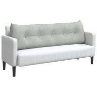 Produktbild för Ryggkudde Ljusgrå 160 x 24 x 50 cm Sammet