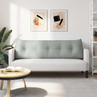 Produktbild för Ryggkudde Ljusgrå 160 x 24 x 50 cm Sammet