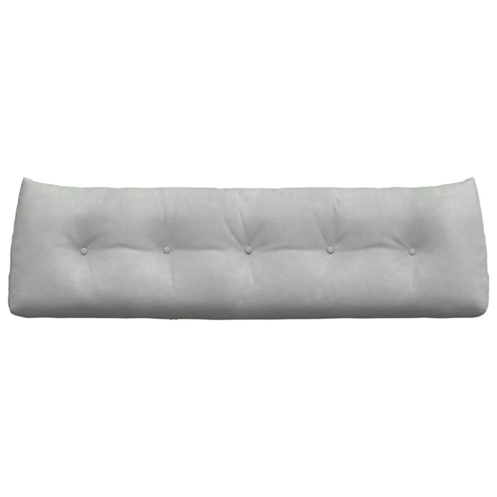 Produktbild för Ryggkudde Ljusgrå 160 x 24 x 50 cm Sammet