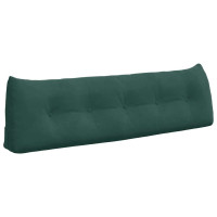 Produktbild för Ryggkudde Mörkgrön 160 x 24 x 50 cm Sammet