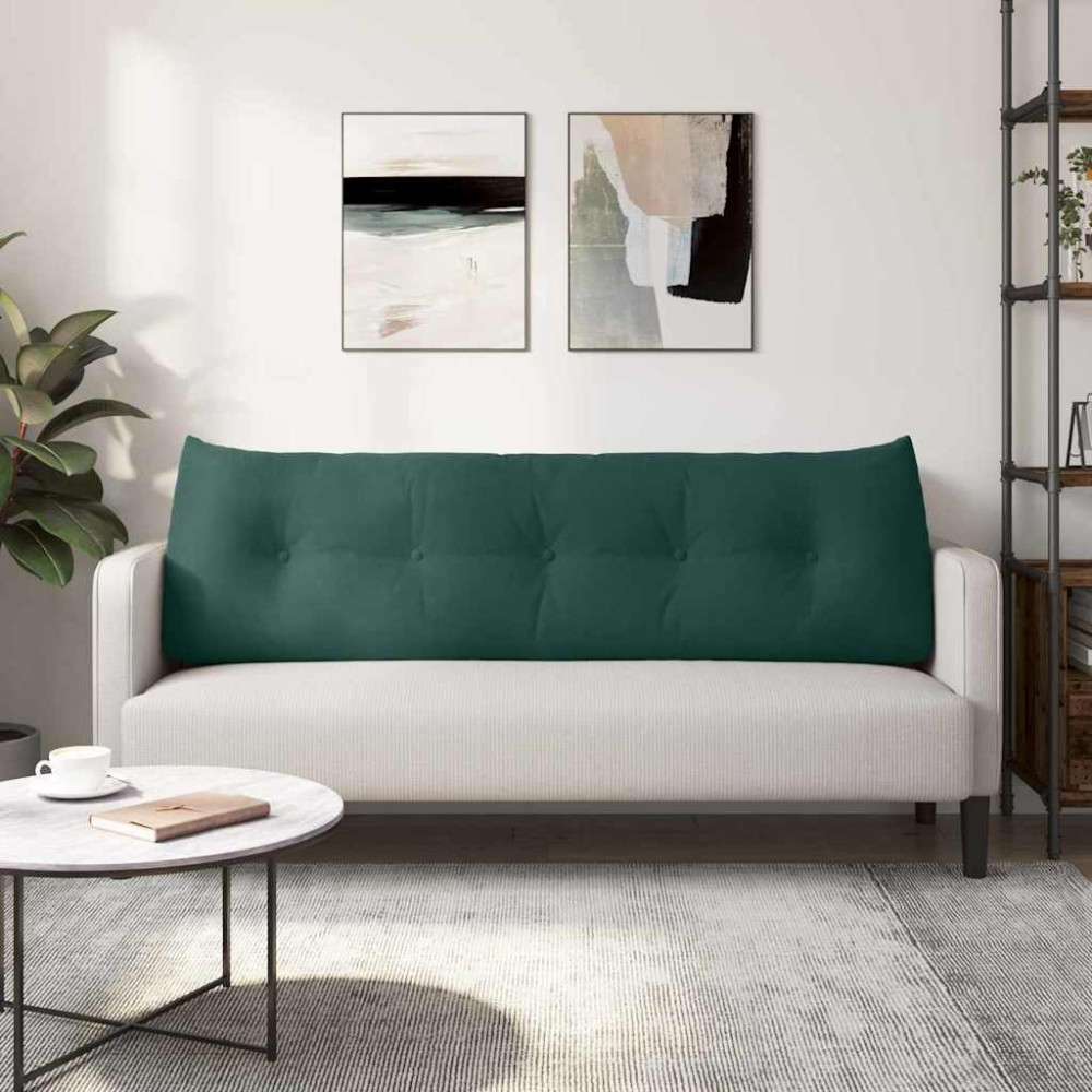 Produktbild för Ryggkudde Mörkgrön 160 x 24 x 50 cm Sammet