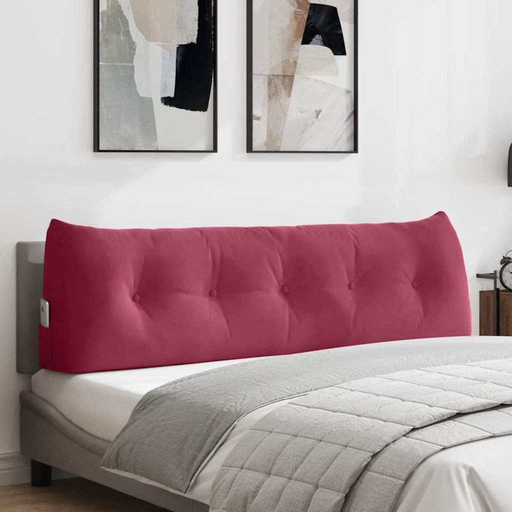 Produktbild för Ryggkudde Vinröd 160 x 24 x 50 cm Sammet