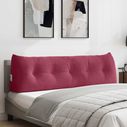 vidaXL Ryggkudde Vinröd 160 x 24 x 50 cm Sammet