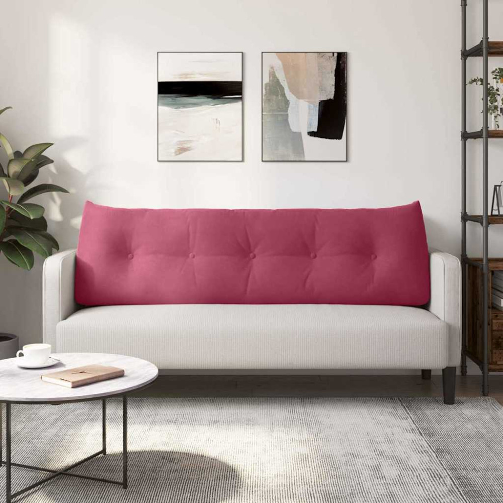 Produktbild för Ryggkudde Vinröd 160 x 24 x 50 cm Sammet