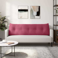 Produktbild för Ryggkudde Vinröd 160 x 24 x 50 cm Sammet