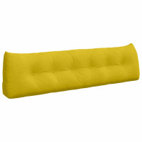 Produktbild för Ryggkudde Gul 180 x 24 x 50 cm Sammet