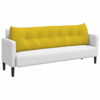 Produktbild för Ryggkudde Gul 180 x 24 x 50 cm Sammet