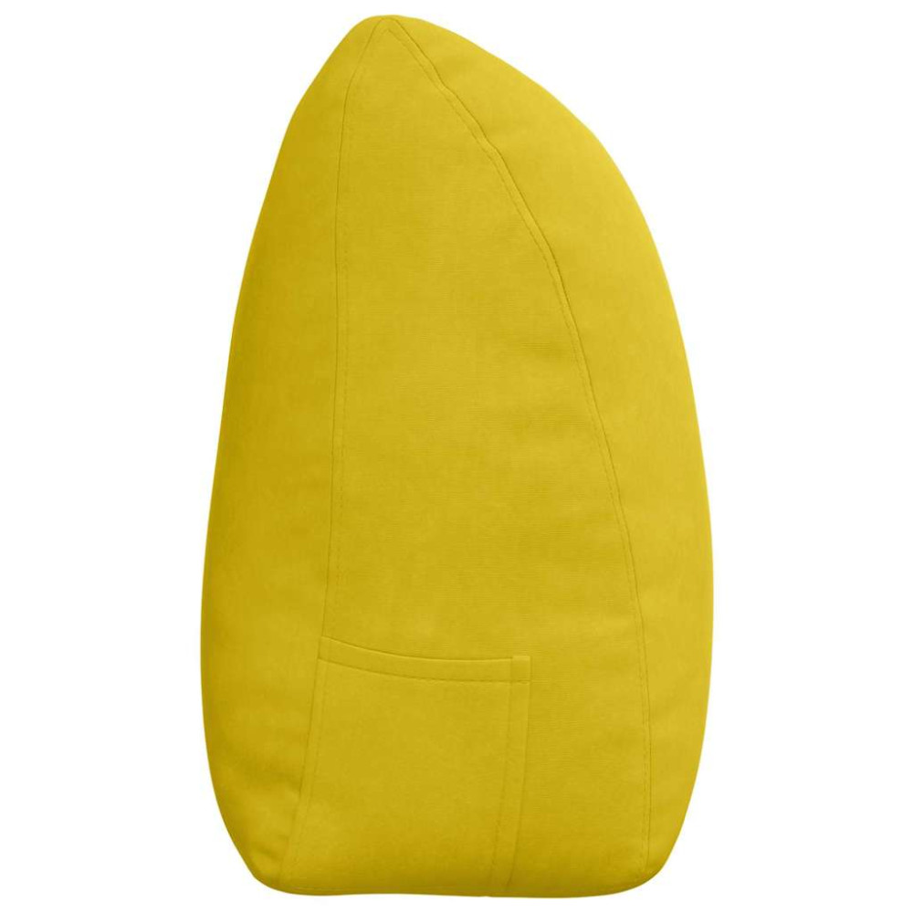 Produktbild för Ryggkudde Gul 180 x 24 x 50 cm Sammet